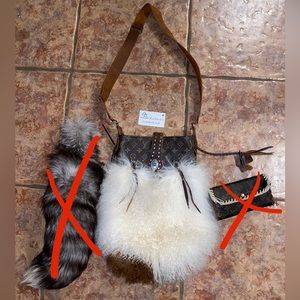 LV purse with real sheep’s fur! Made by rockin ace leather!